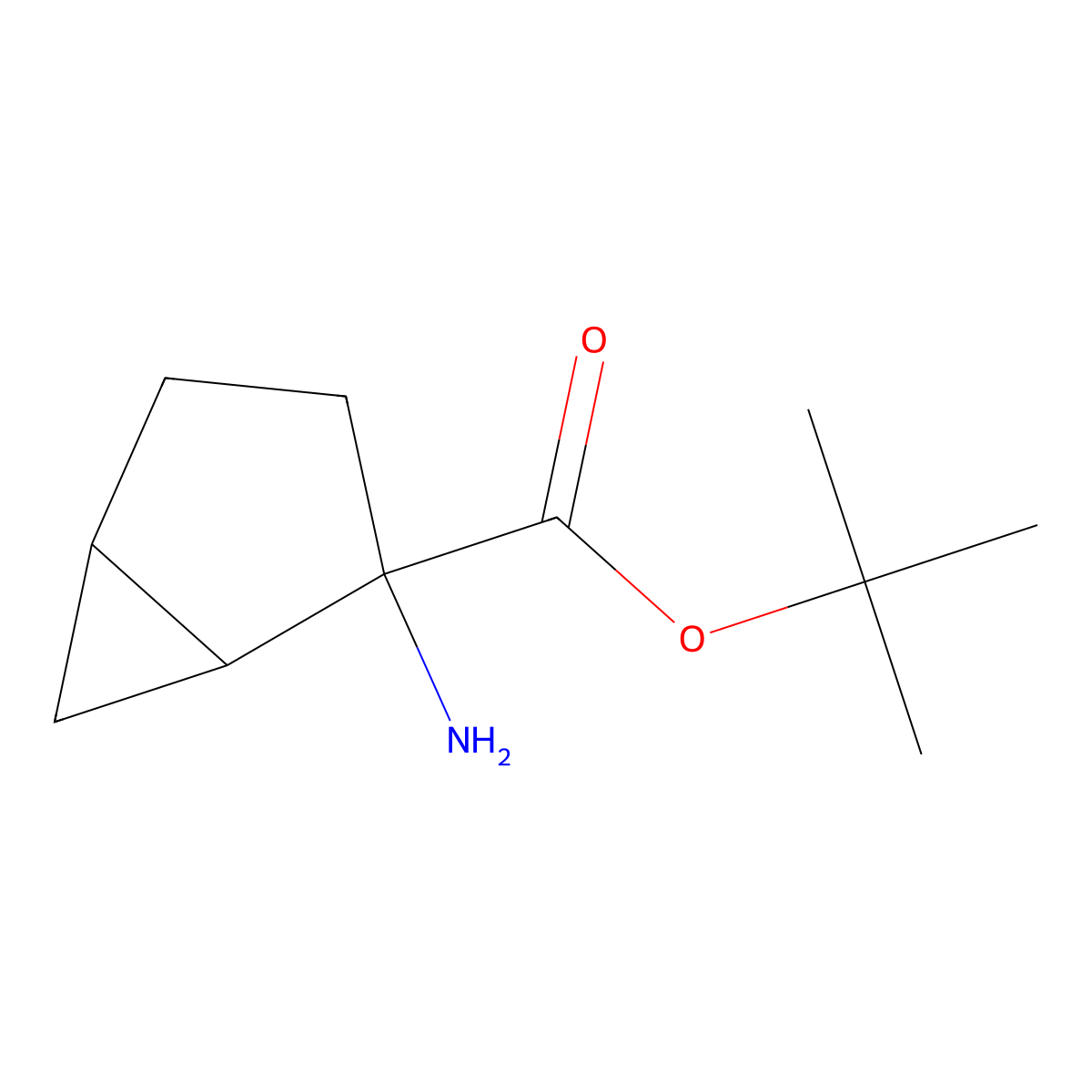 Tert-butyl 2-aminobicyclo[3.1.0]hexane-2-carboxylate molecular structure, CAS 1935351-20-4