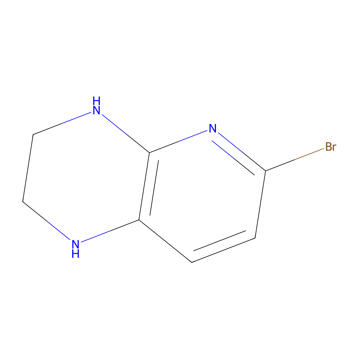 6-Bromo-1,2,3,4-tetrahydropyrido[2,3-b]pyrazine molecular structure, CAS 1935357-99-5