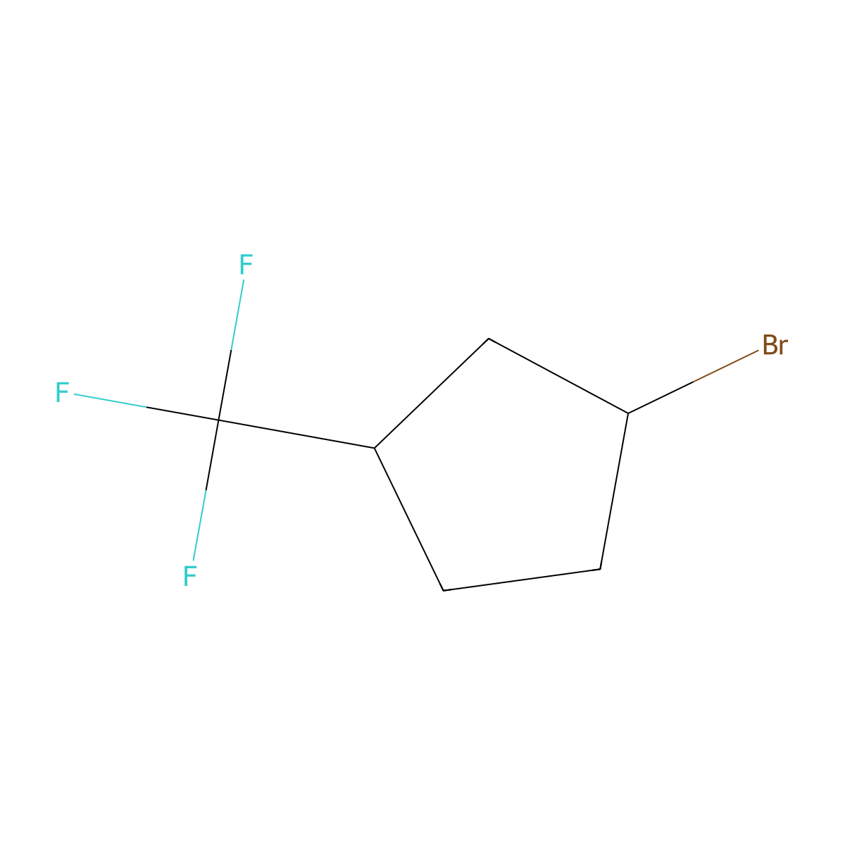 1-Bromo-3-(trifluoromethyl)cyclopentane molecular structure, CAS 1935359-04-8