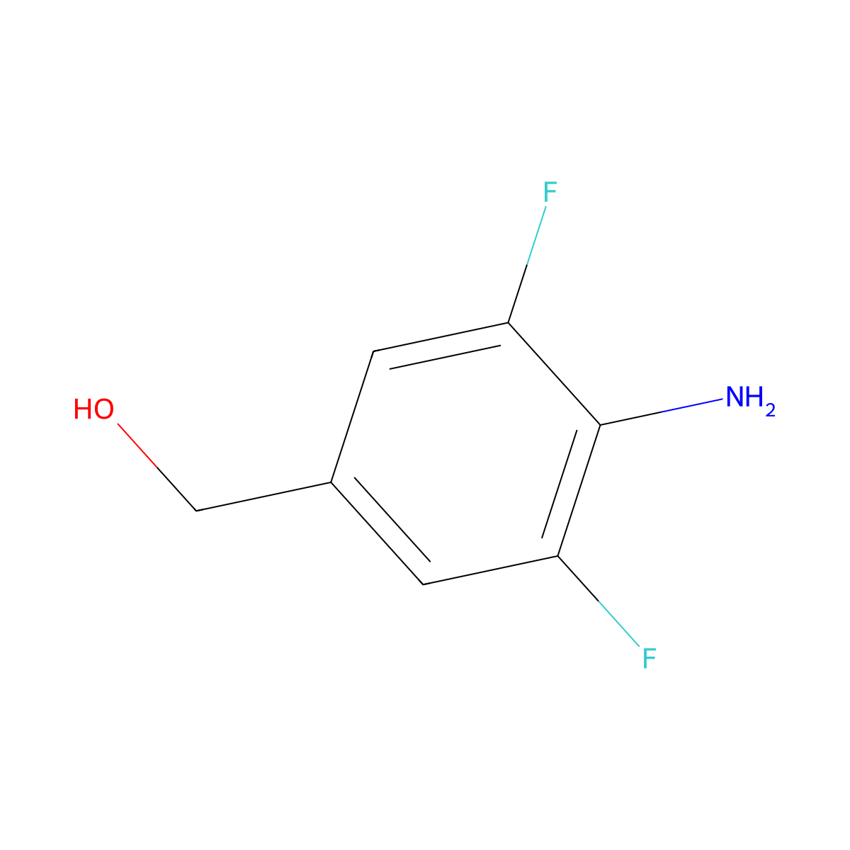 (4-Amino-3,5-difluorophenyl)methanol molecular structure, CAS 1935359-63-9