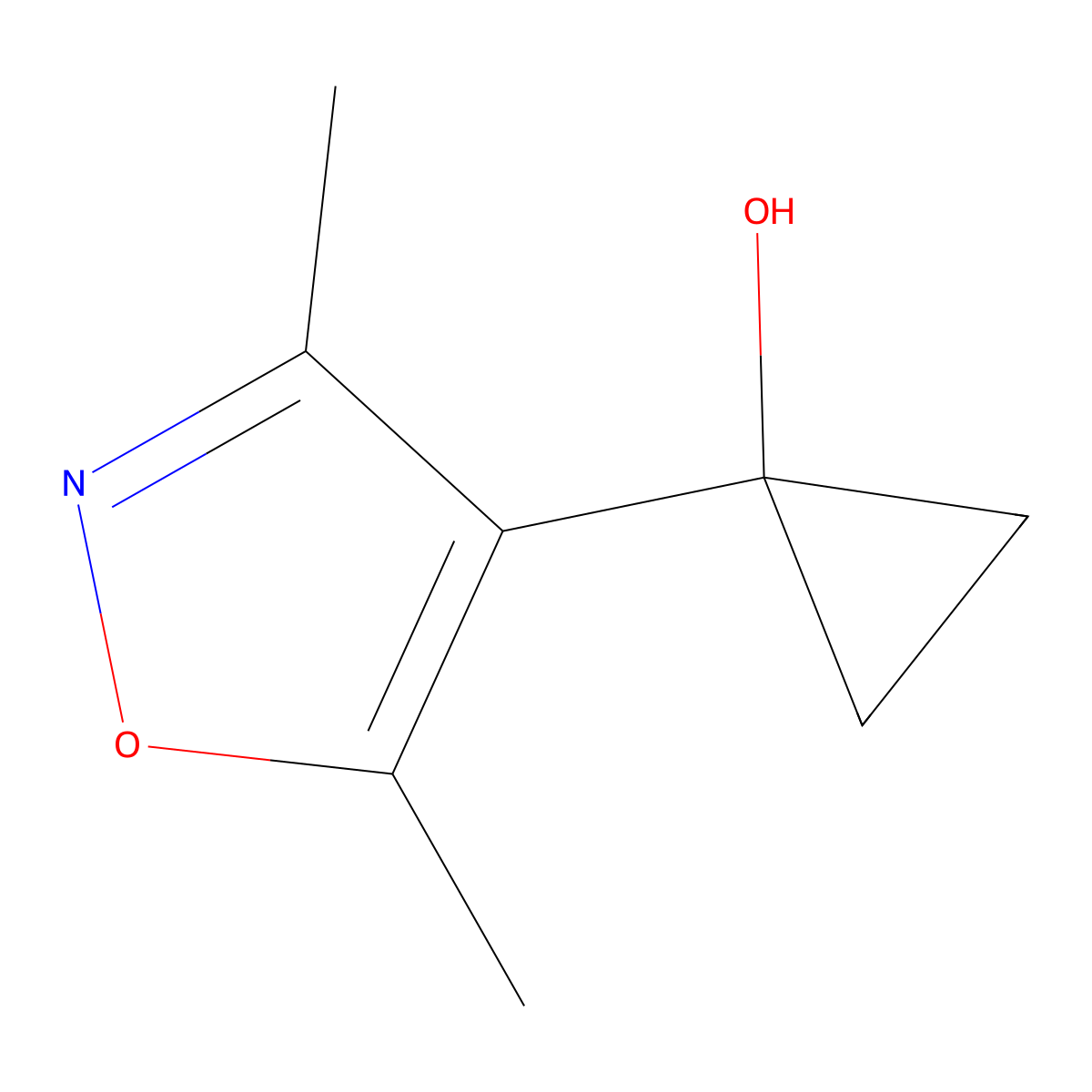 1-(Dimethyl-1,2-oxazol-4-yl)cyclopropan-1-ol molecular structure, CAS 1935360-79-4