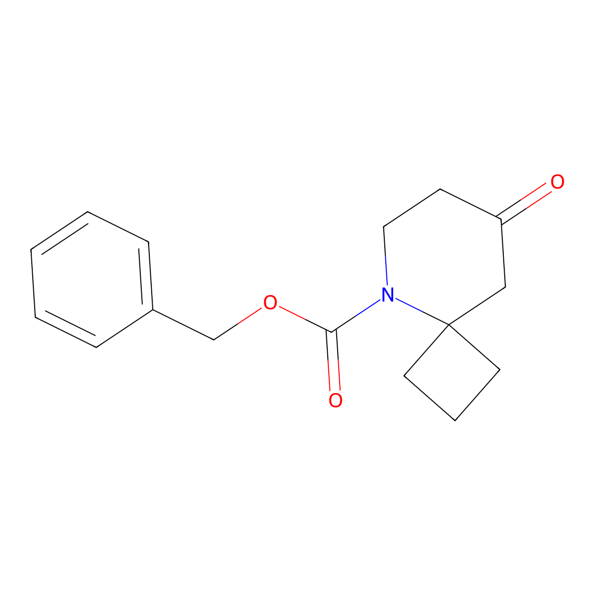 Benzyl 8-oxo-5-azaspiro[3.5]nonane-5-carboxylate molecular structure, CAS 1935363-59-9