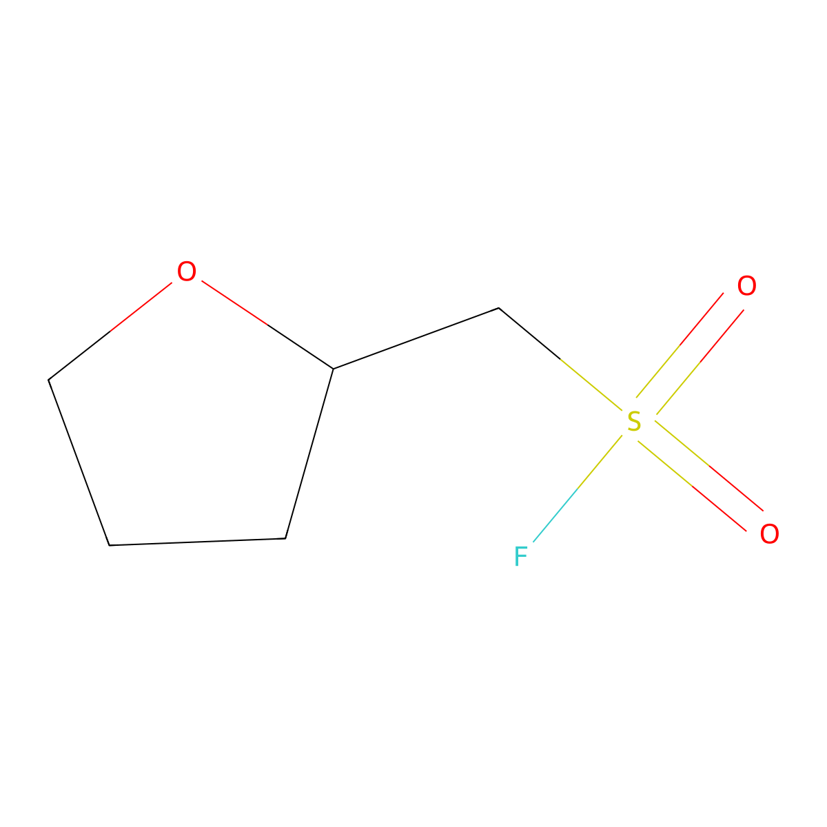 Oxolan-2-ylmethanesulfonyl fluoride molecular structure, CAS 1935365-28-8