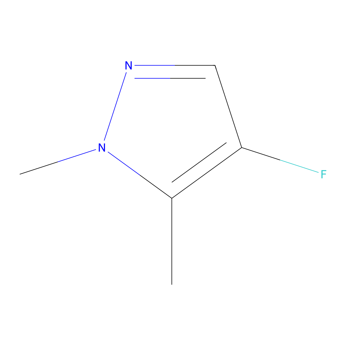 4-fluoro-1,5-dimethyl-1H-pyrazole molecular structure, CAS 1935365-49-3