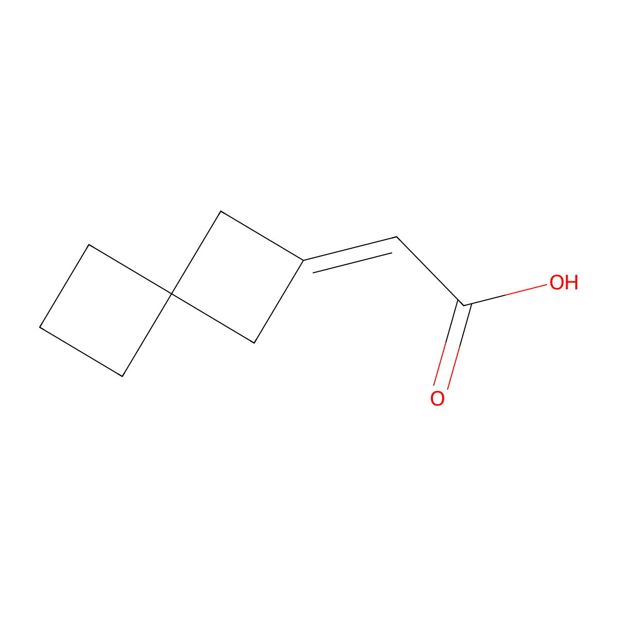 2-{Spiro[3.3]heptan-2-ylidene}acetic acid molecular structure, CAS 1935366-33-8