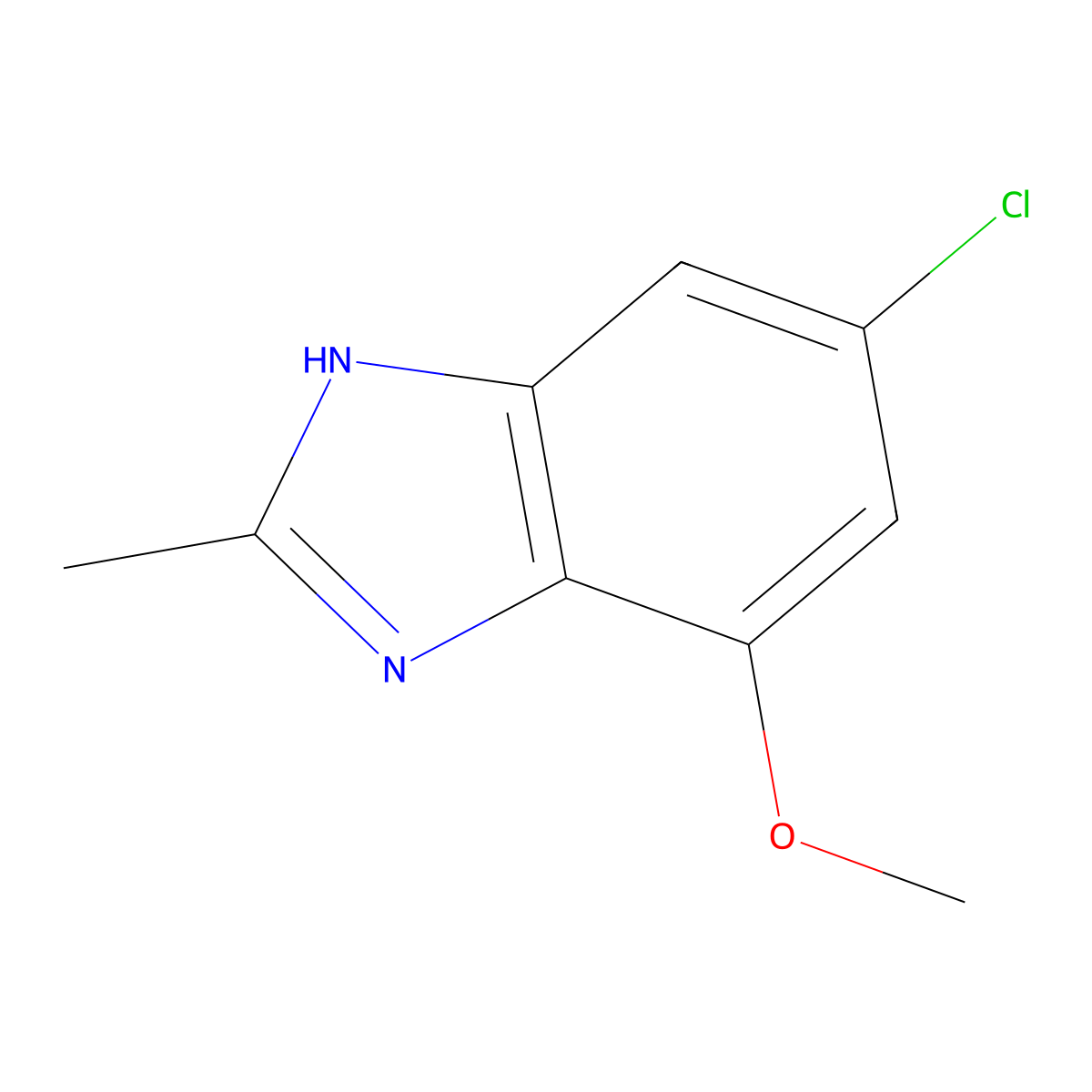 6-Chloro-4-methoxy-2-methyl-1H-benzo[d]imidazole molecular structure, CAS 1935370-54-9