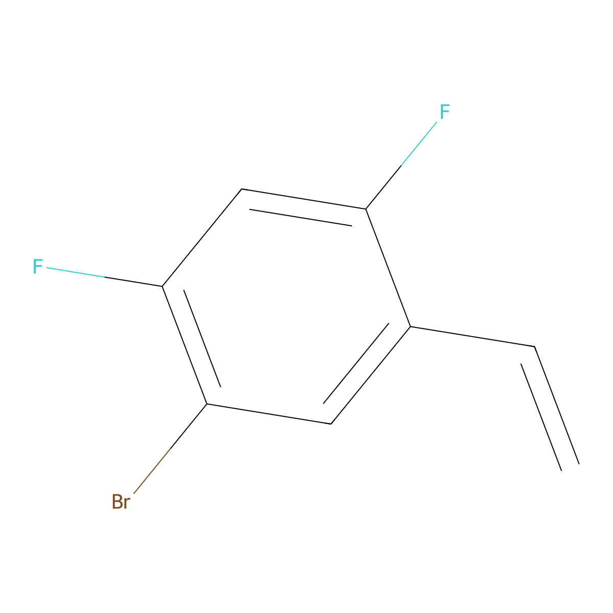 5-Bromo-2,4-difluorostyrene molecular structure, CAS 1935371-62-2