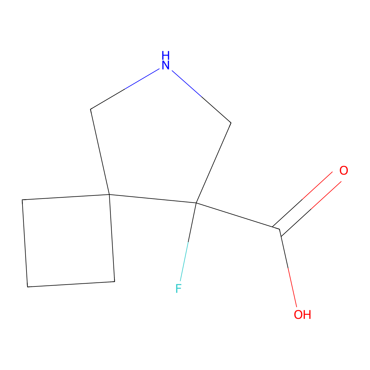 8-Fluoro-6-azaspiro[3.4]octane-8-carboxylic acid molecular structure, CAS 1935371-80-4
