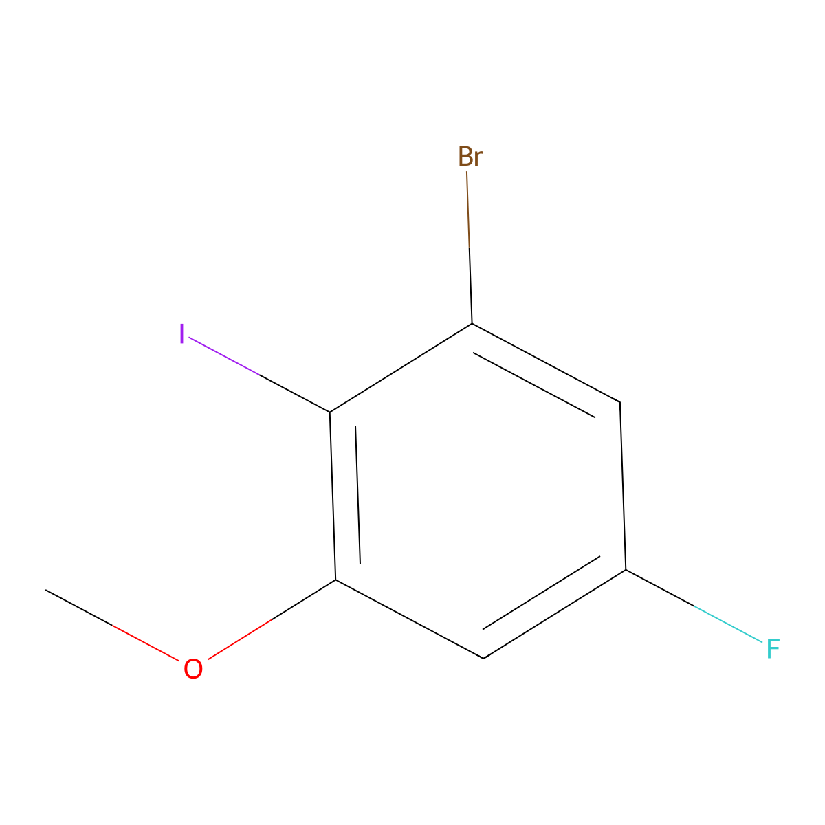 3-Bromo-5-fluoro-2-iodoanisole molecular structure, CAS 1935372-87-4