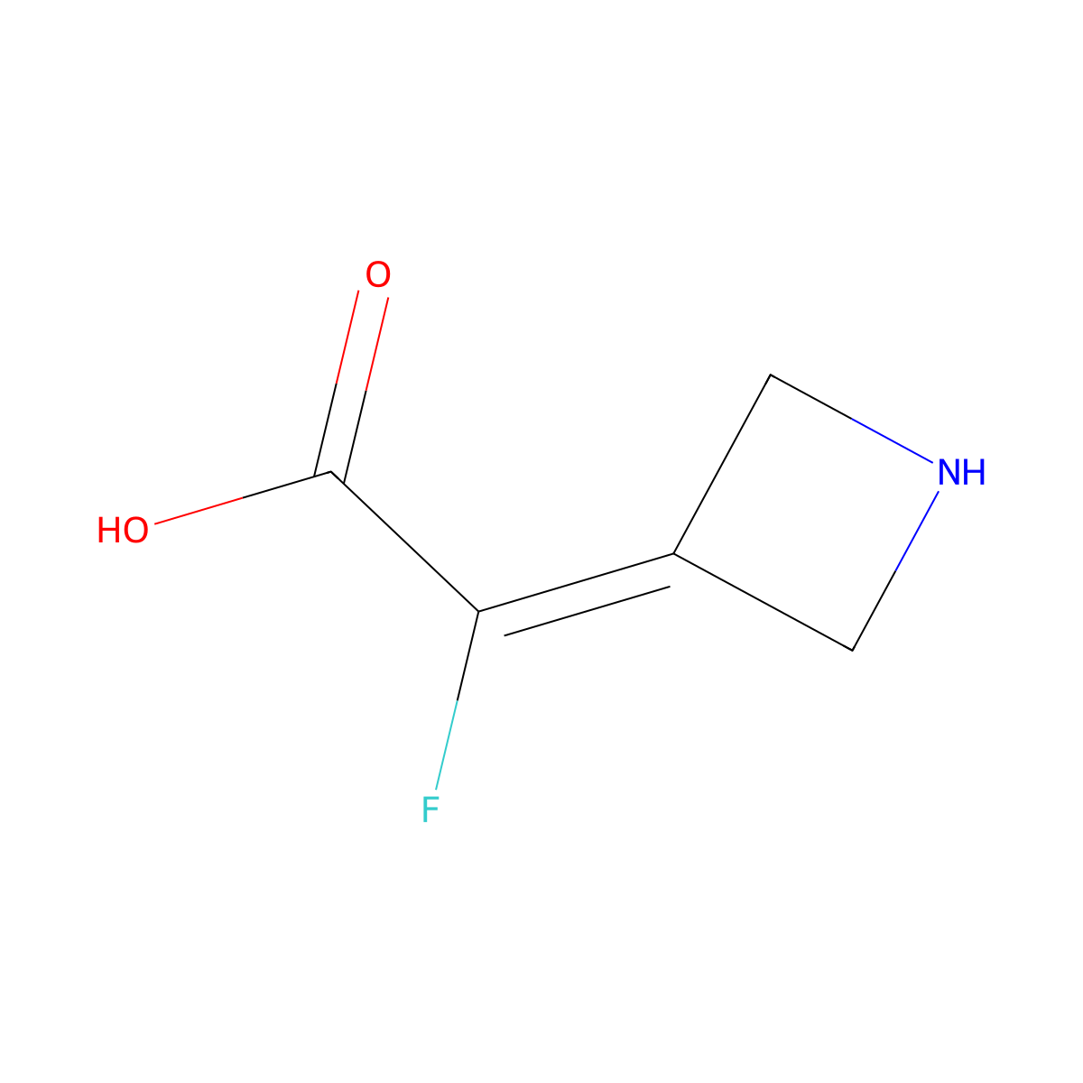 2-(Azetidin-3-ylidene)-2-fluoroacetic acid molecular structure, CAS 1935376-10-5