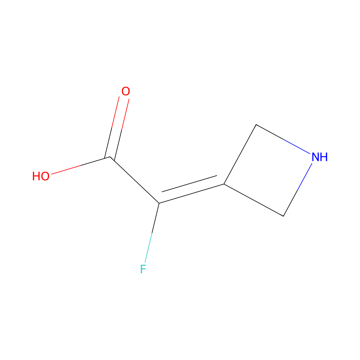2-(Azetidin-3-ylidene)-2-fluoroacetic acid molecular structure, CAS 1935376-10-5