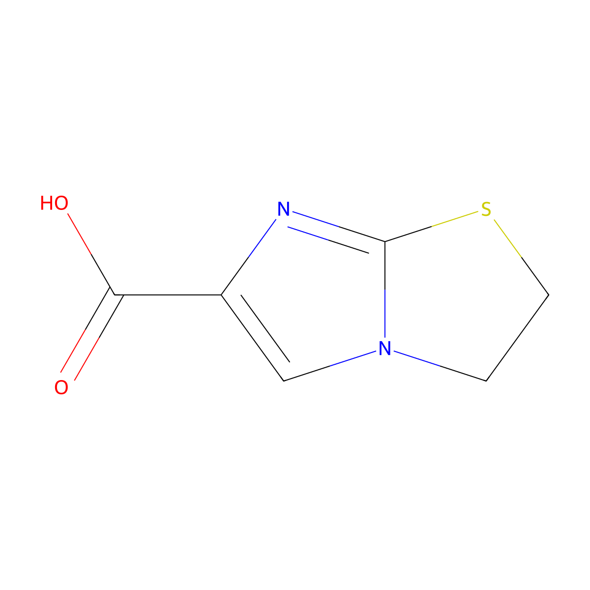 2H,3H-imidazo[2,1-b][1,3]thiazole-6-carboxylic acid molecular structure, CAS 193538-14-6