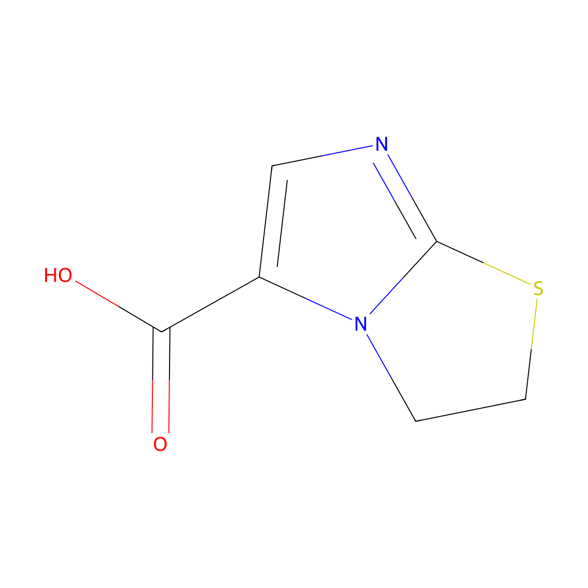 2H,3H-imidazo(2,1-b)(1,3)thiazole-5-carboxylic acid molecular structure, CAS 193538-16-8