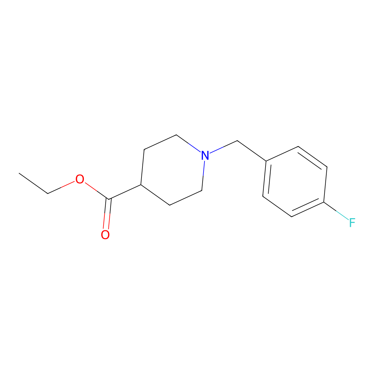 Ethyl 1-(4-Fluoro-benzyl)-piperidine-4-carboxylate molecular structure, CAS 193538-24-8