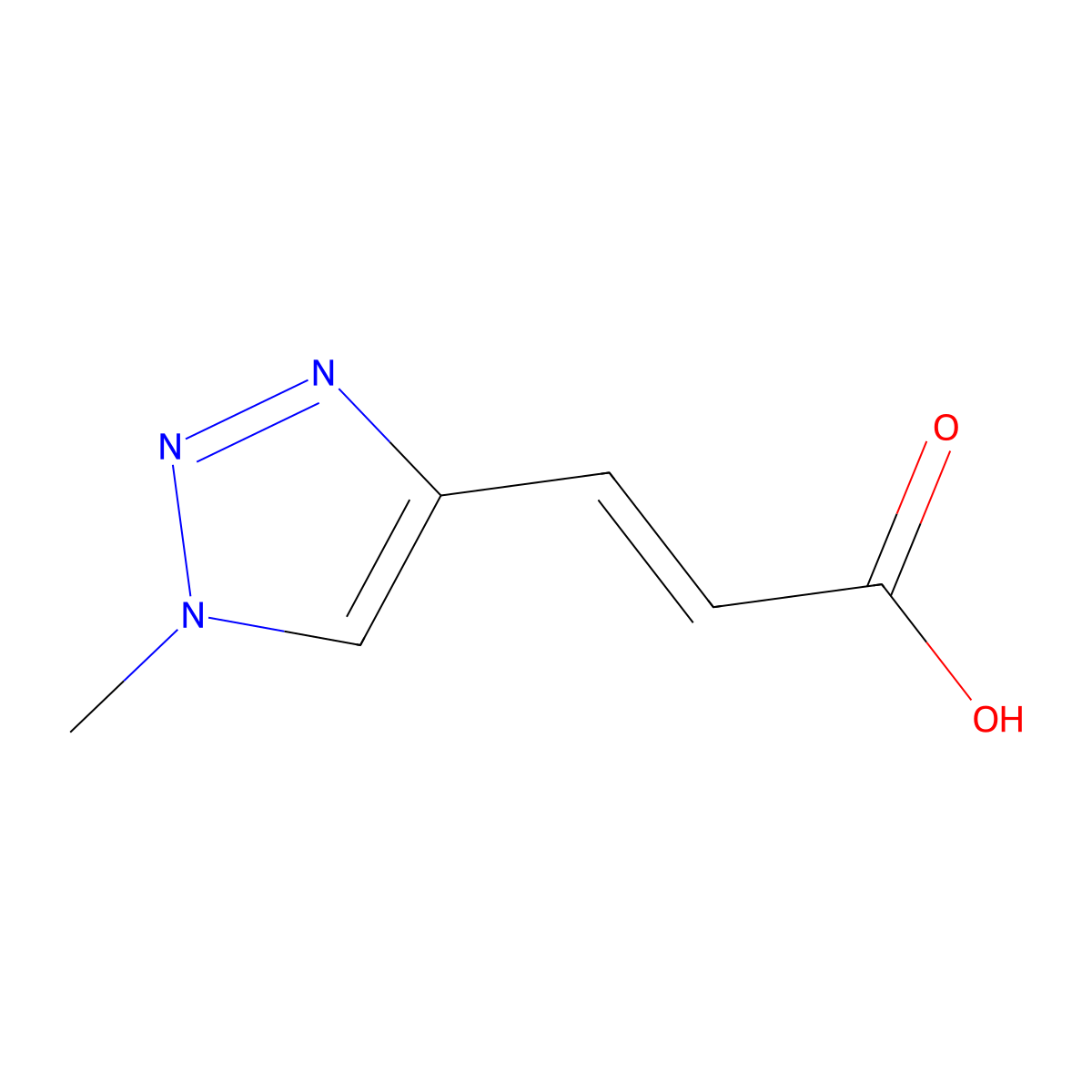 3-(1-methyl-1H-1,2,3-triazol-4-yl)prop-2-enoic acid molecular structure, CAS 193538-37-3