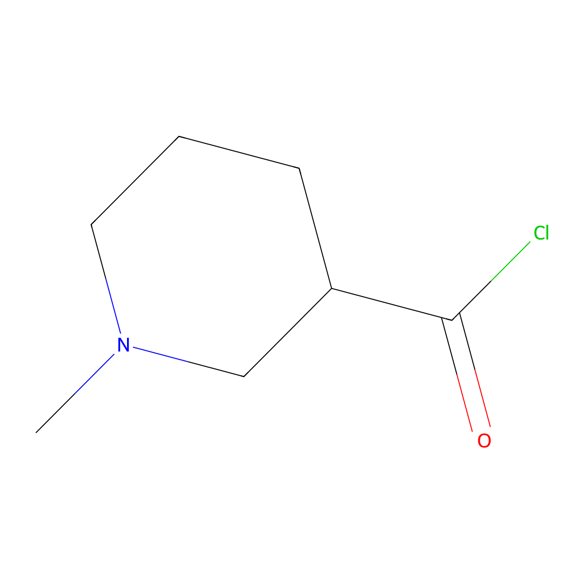 1-Methylpiperidine-3-carbonyl chloride molecular structure, CAS 193538-44-2