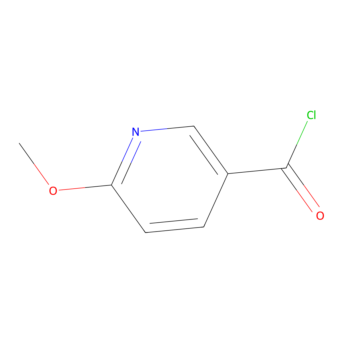6-Methoxypyridine-3-carbonyl chloride molecular structure, CAS 193538-78-2