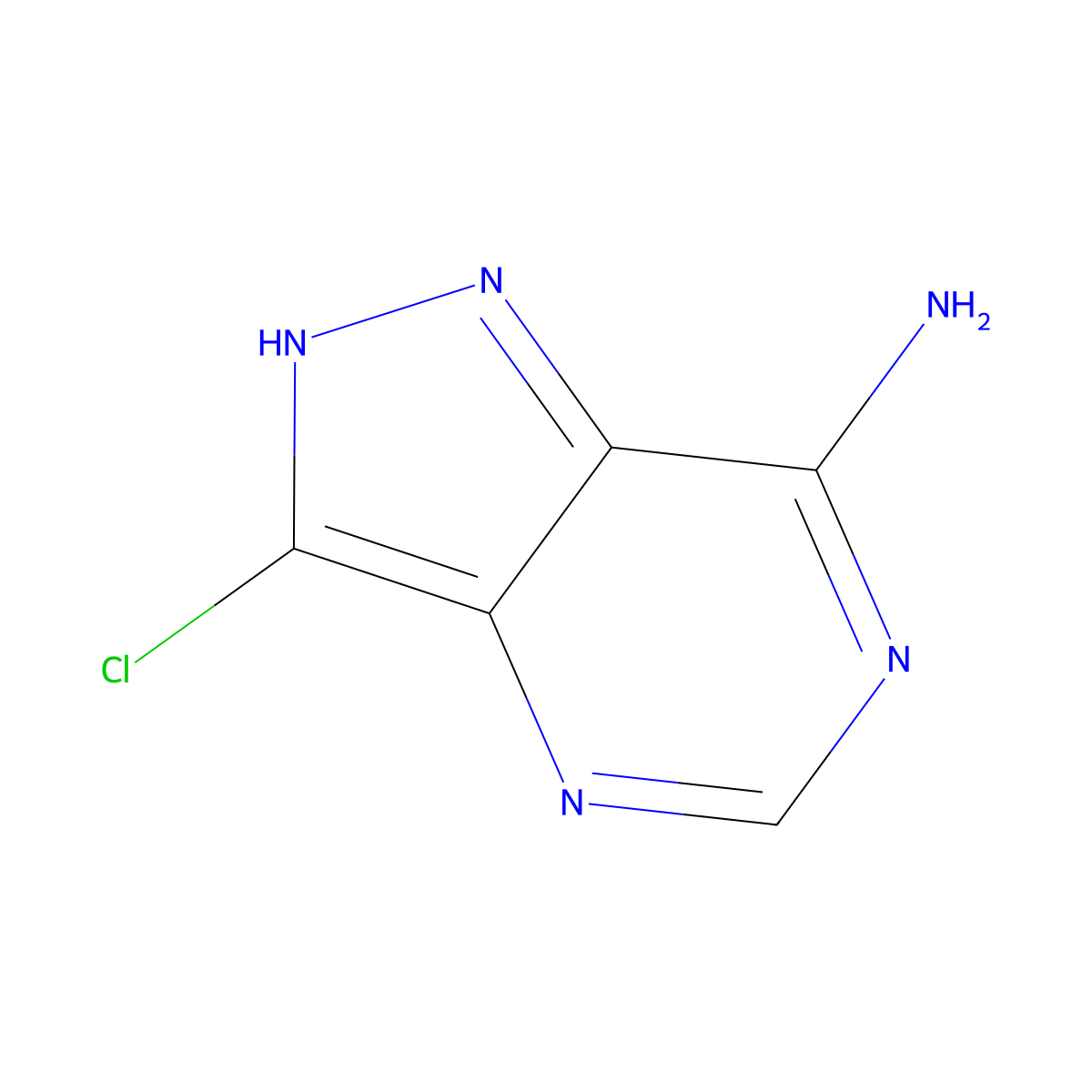 3-Chloro-1H-pyrazolo[4,3-d]pyrimidin-7-amine molecular structure, CAS 1935382-01-6