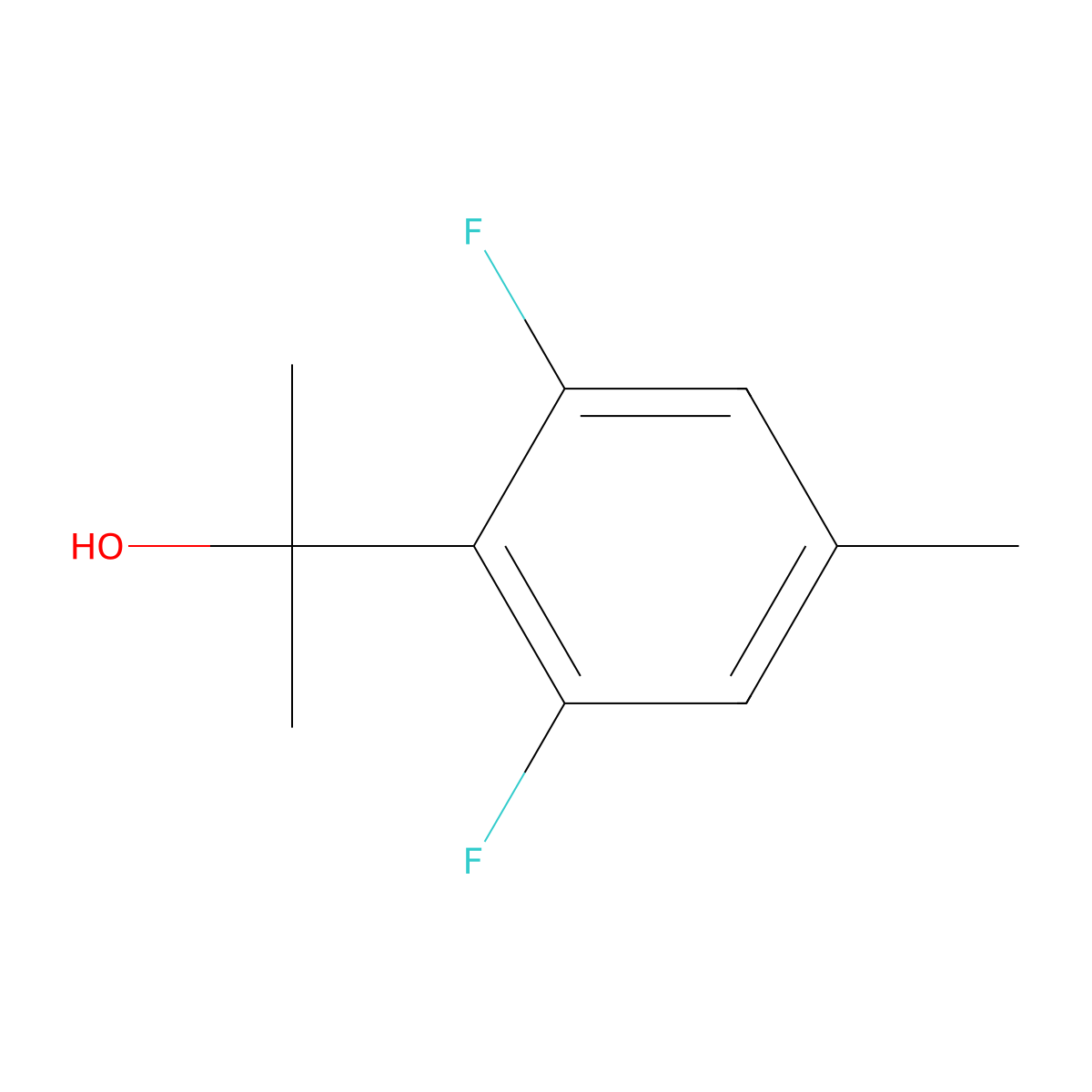 2-(2,6-Difluoro-4-methylphenyl)propan-2-ol molecular structure, CAS 1935383-36-0