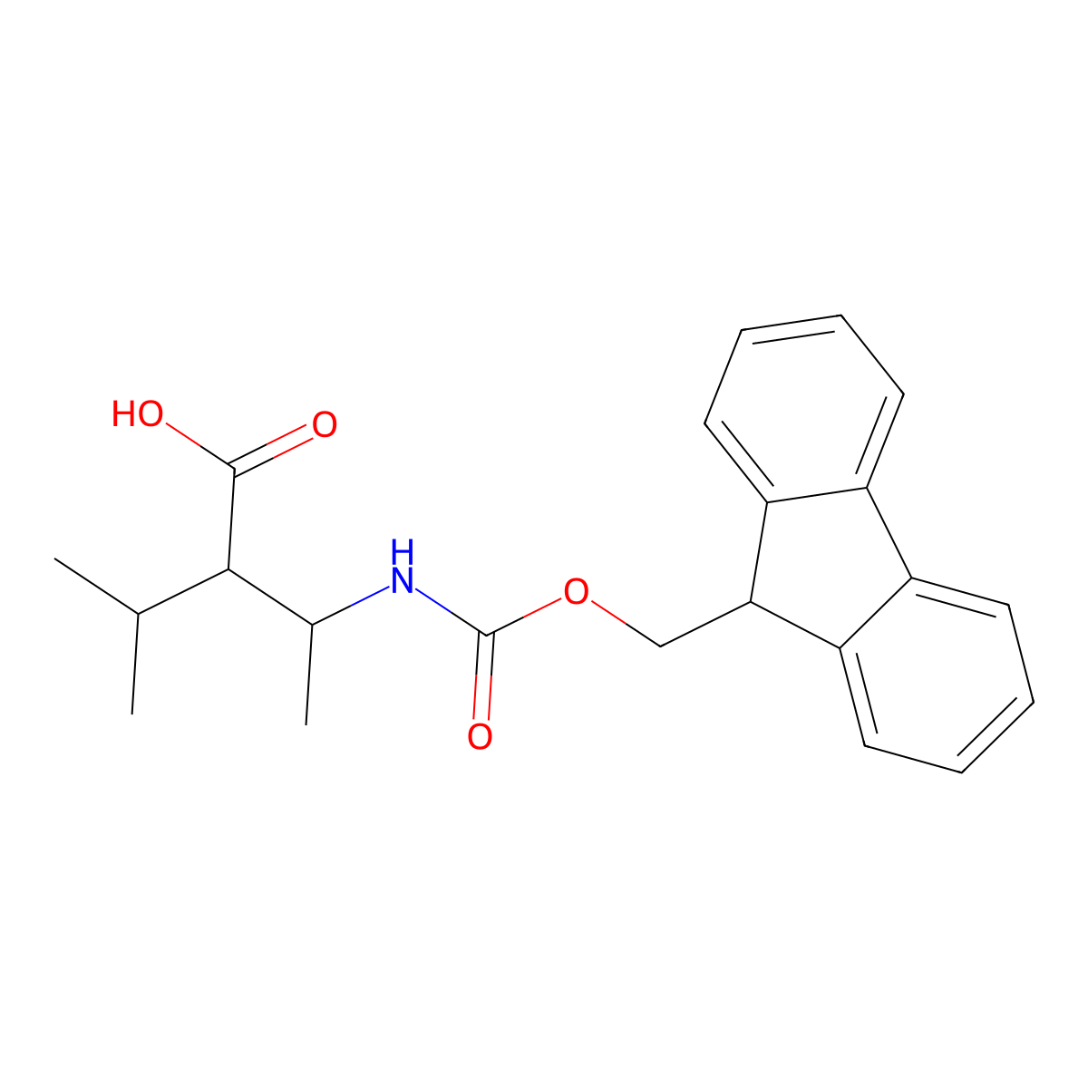 3-({[(9H-fluoren-9-yl)methoxy]carbonyl}amino)-2-(propan-2-yl)butanoic acid molecular structure, CAS 1935383-98-4