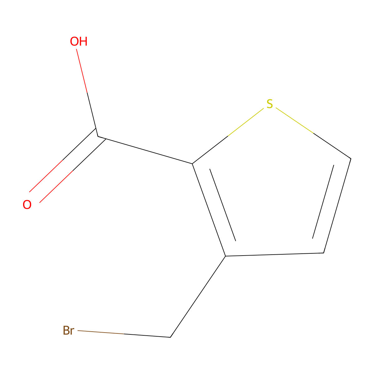 3-(Bromomethyl)thiophene-2-carboxylic acid molecular structure, CAS 1935384-25-0