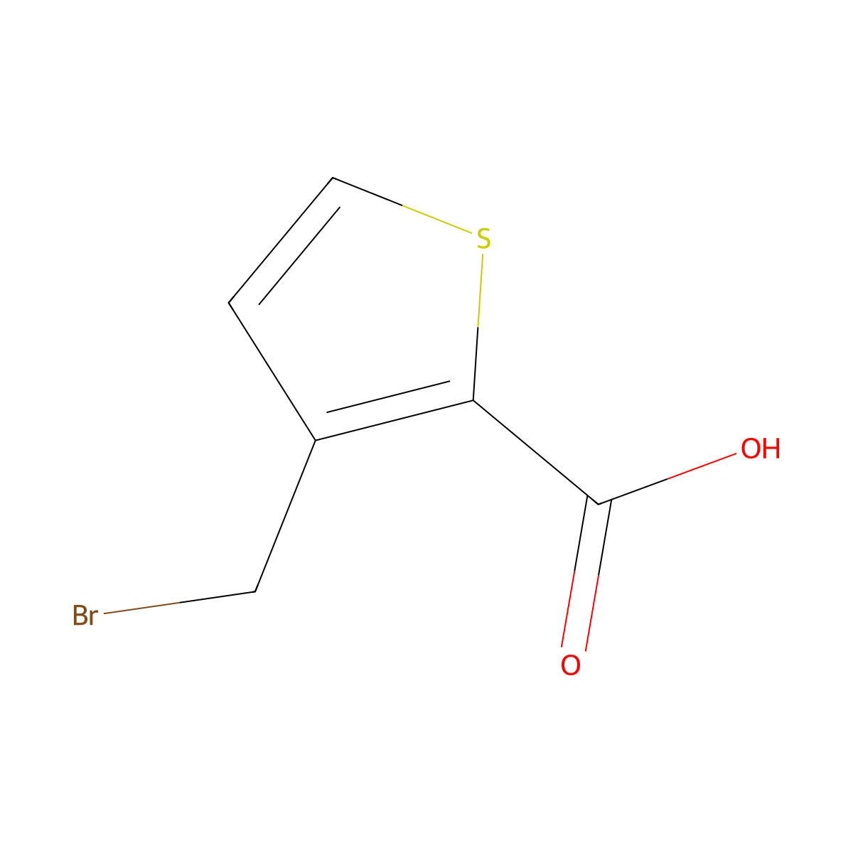 3-(Bromomethyl)thiophene-2-carboxylic acid molecular structure, CAS 1935384-25-0