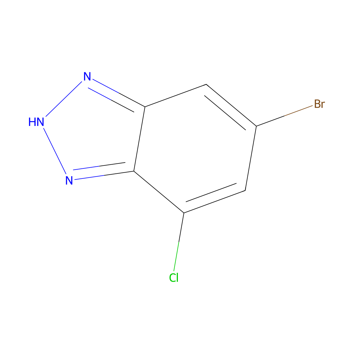 5-bromo-7-chloro-1H-benzo[d][1,2,3]triazole molecular structure, CAS 1935384-46-5