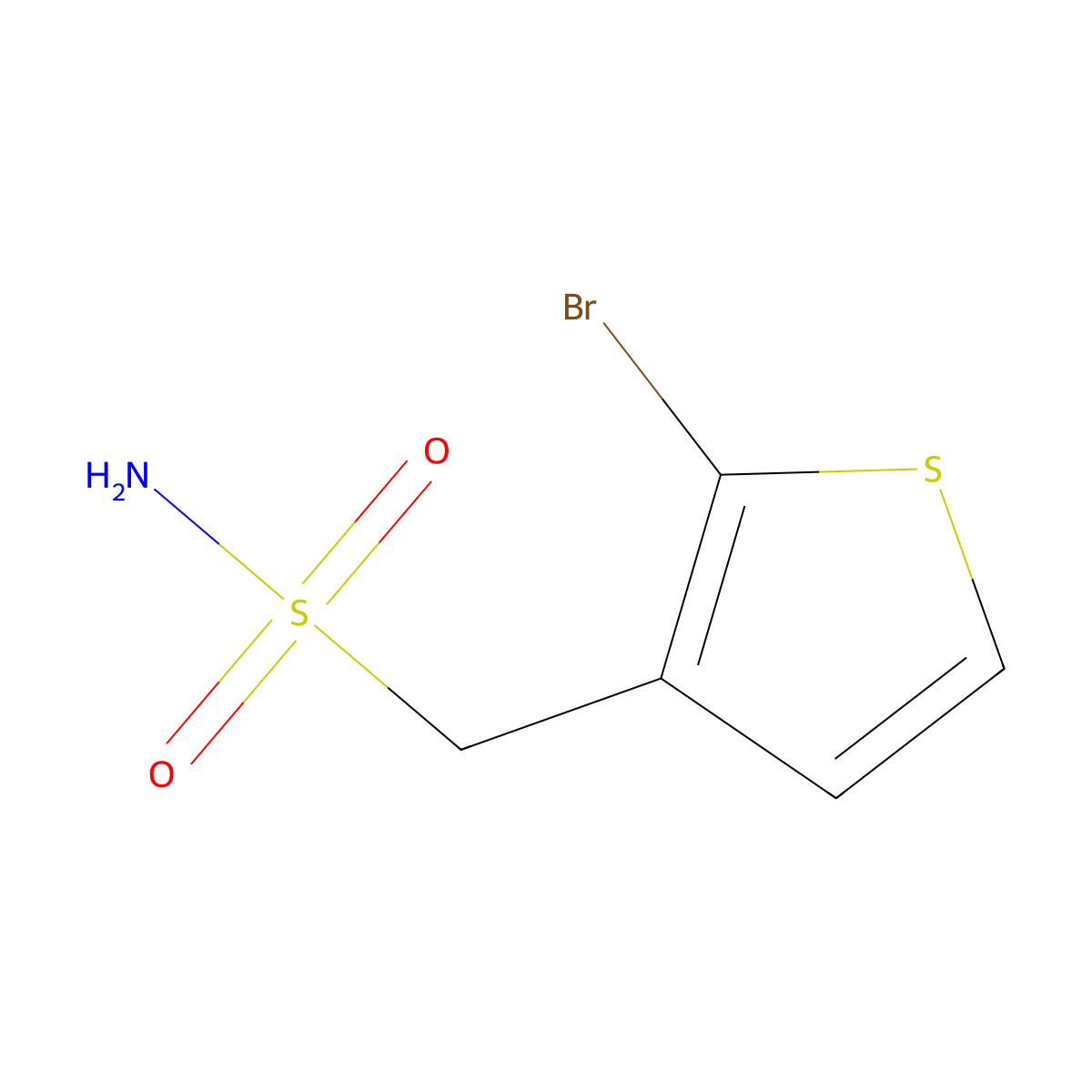 (2-Bromothiophen-3-yl)methanesulfonamide molecular structure, CAS 1935385-10-6