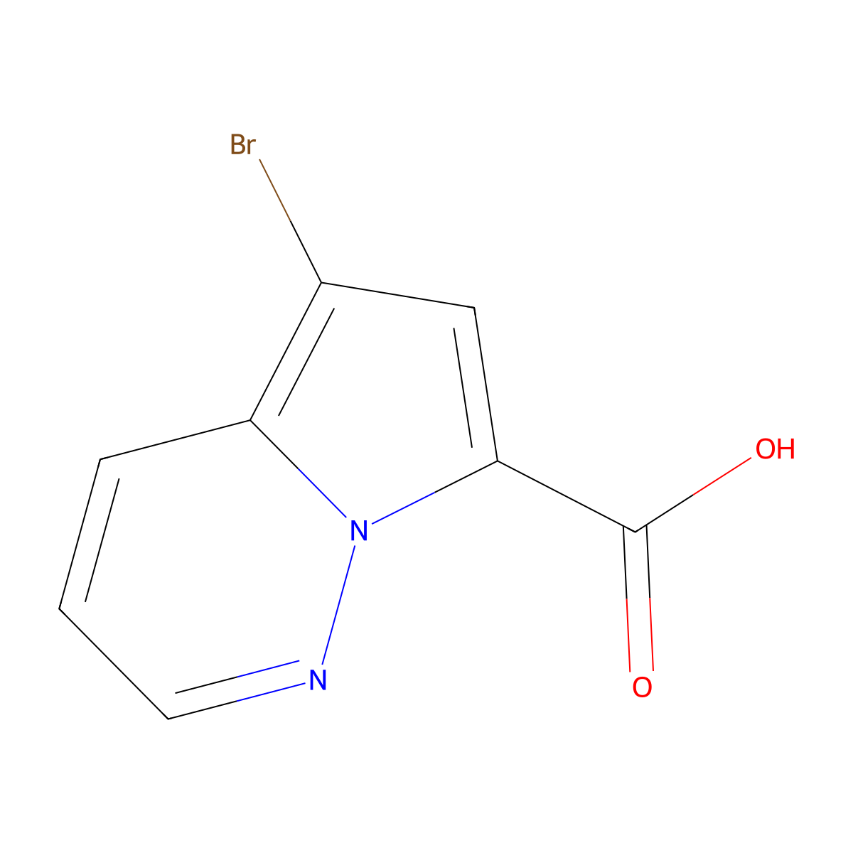 5-Bromopyrrolo[1,2-b]pyridazine-7-carboxylic acid molecular structure, CAS 1935388-99-0