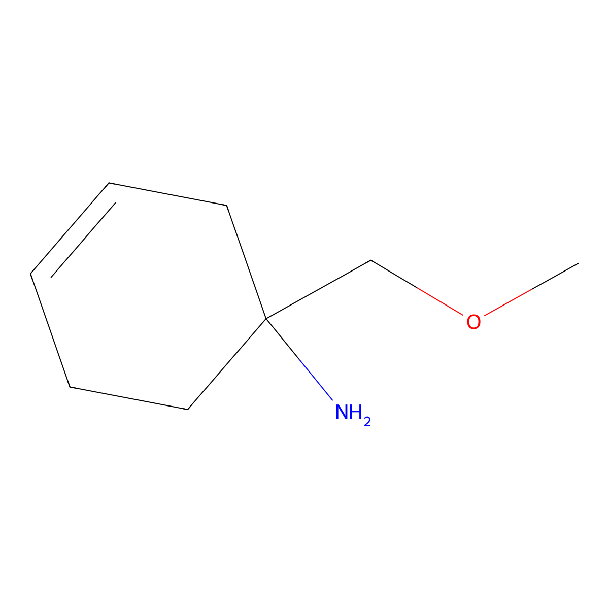 1-(Methoxymethyl)cyclohex-3-en-1-amine molecular structure, CAS 1935389-13-1
