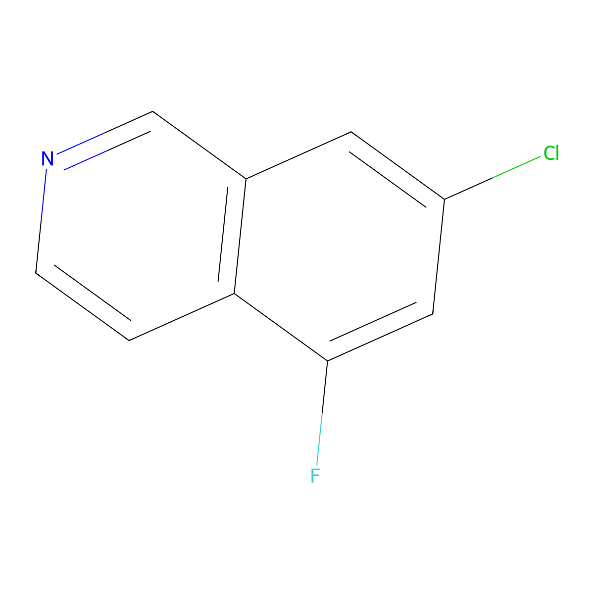 7-Chloro-5-fluoroisoquinoline molecular structure, CAS 1935390-05-8