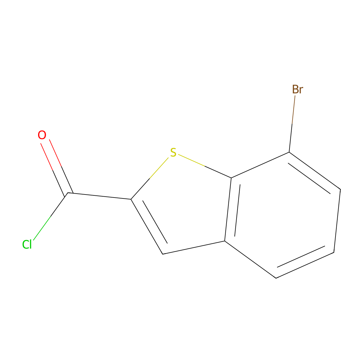7-Bromo-1-benzothiophene-2-carbonyl chloride molecular structure, CAS 1935390-73-0