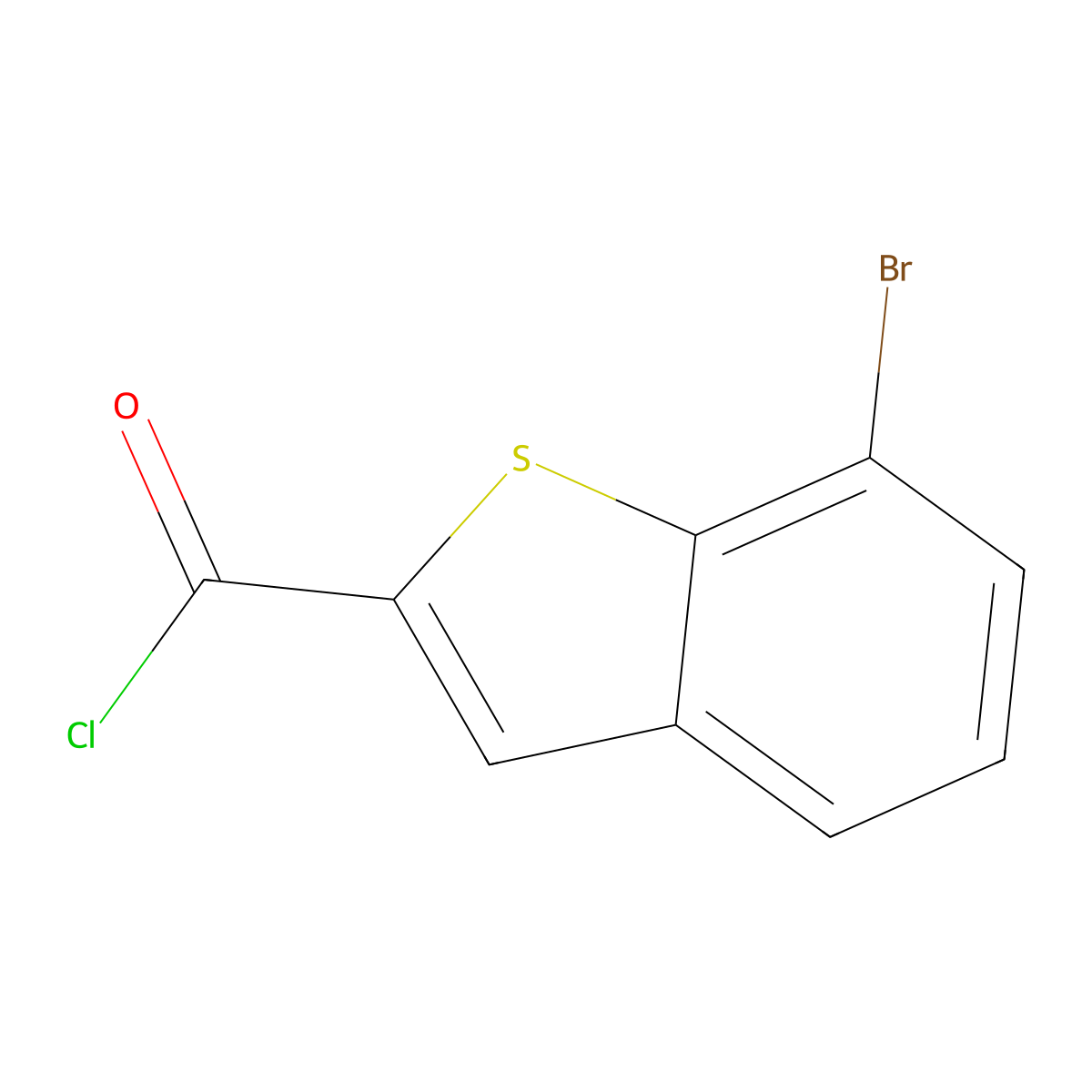 7-Bromo-1-benzothiophene-2-carbonyl chloride molecular structure, CAS 1935390-73-0