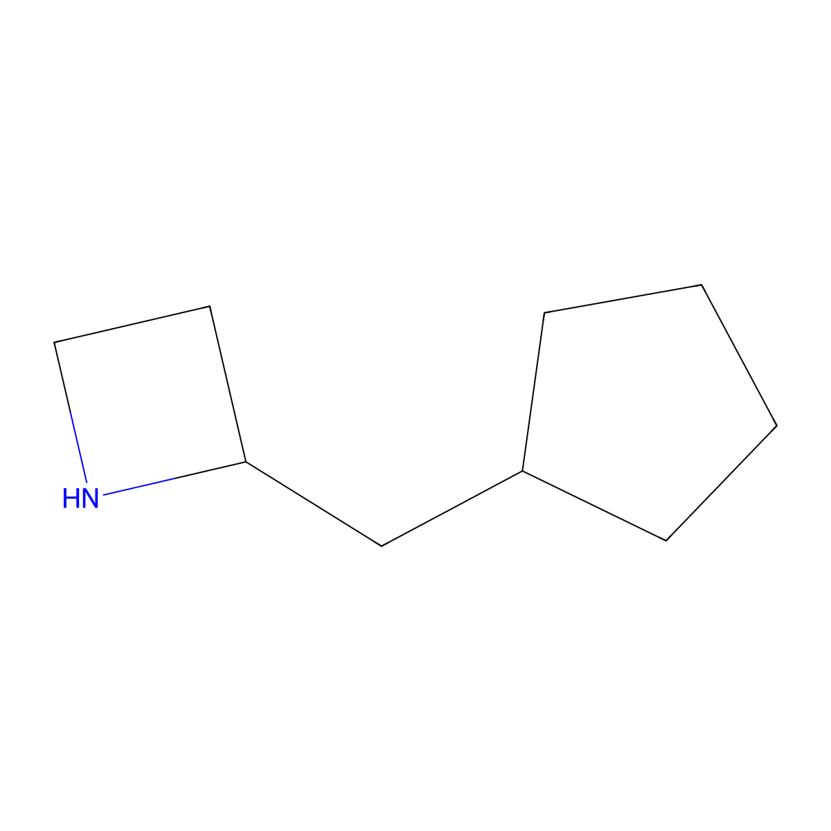 2-(Cyclopentylmethyl)azetidine molecular structure, CAS 1935392-83-8