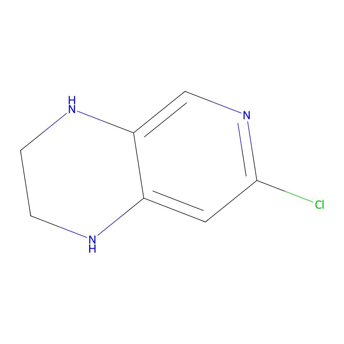7-Chloro-1,2,3,4-tetrahydropyrido[3,4-b]pyrazine molecular structure, CAS 1935398-58-5