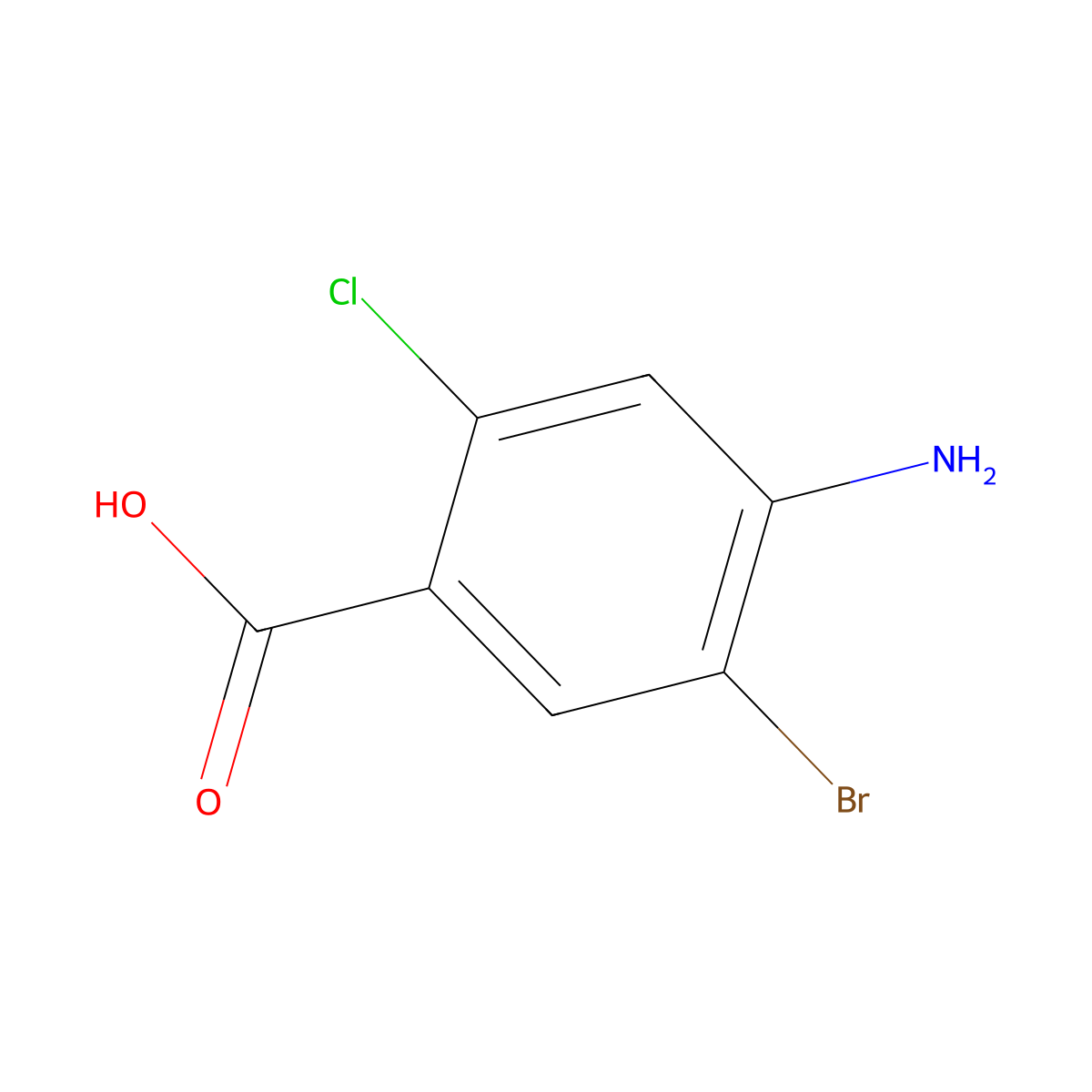 4-Amino-5-bromo-2-chlorobenzoic acid molecular structure, CAS 1935399-77-1