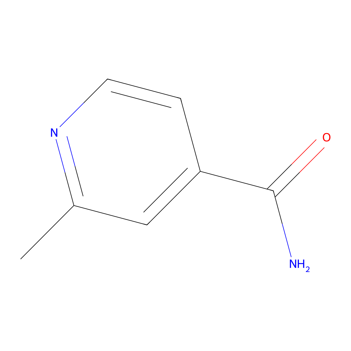2-Methylpyridine-4-carboxamide molecular structure, CAS 19354-04-2