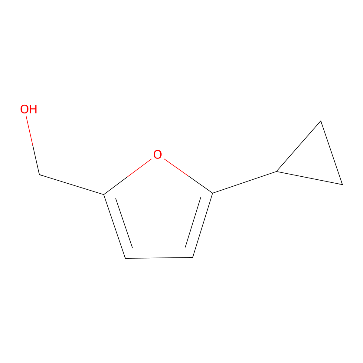 (5-Cyclopropylfuran-2-yl)methanol molecular structure, CAS 1935403-22-7