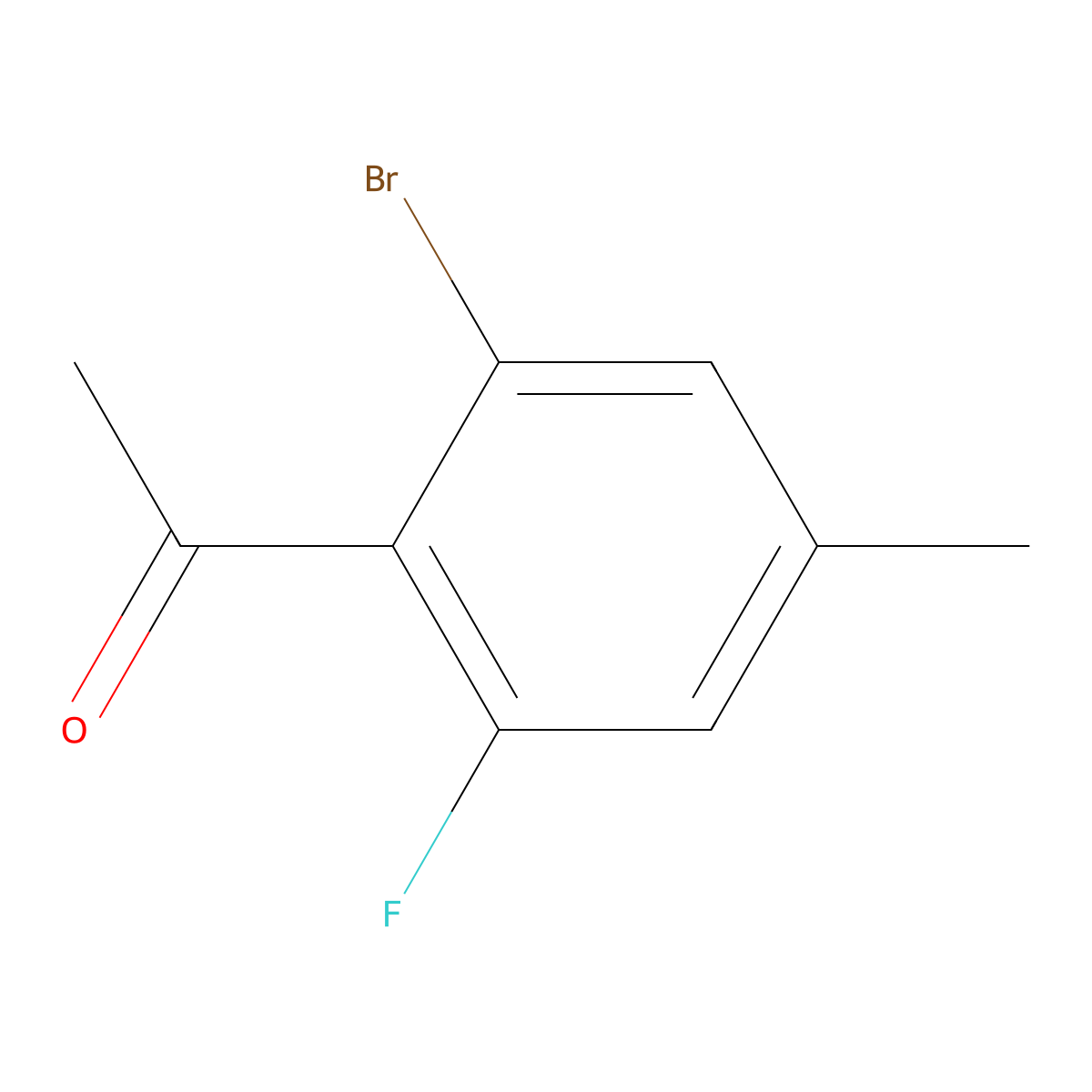 1-(2-Bromo-6-fluoro-4-methylphenyl)ethanone molecular structure, CAS 1935407-29-6