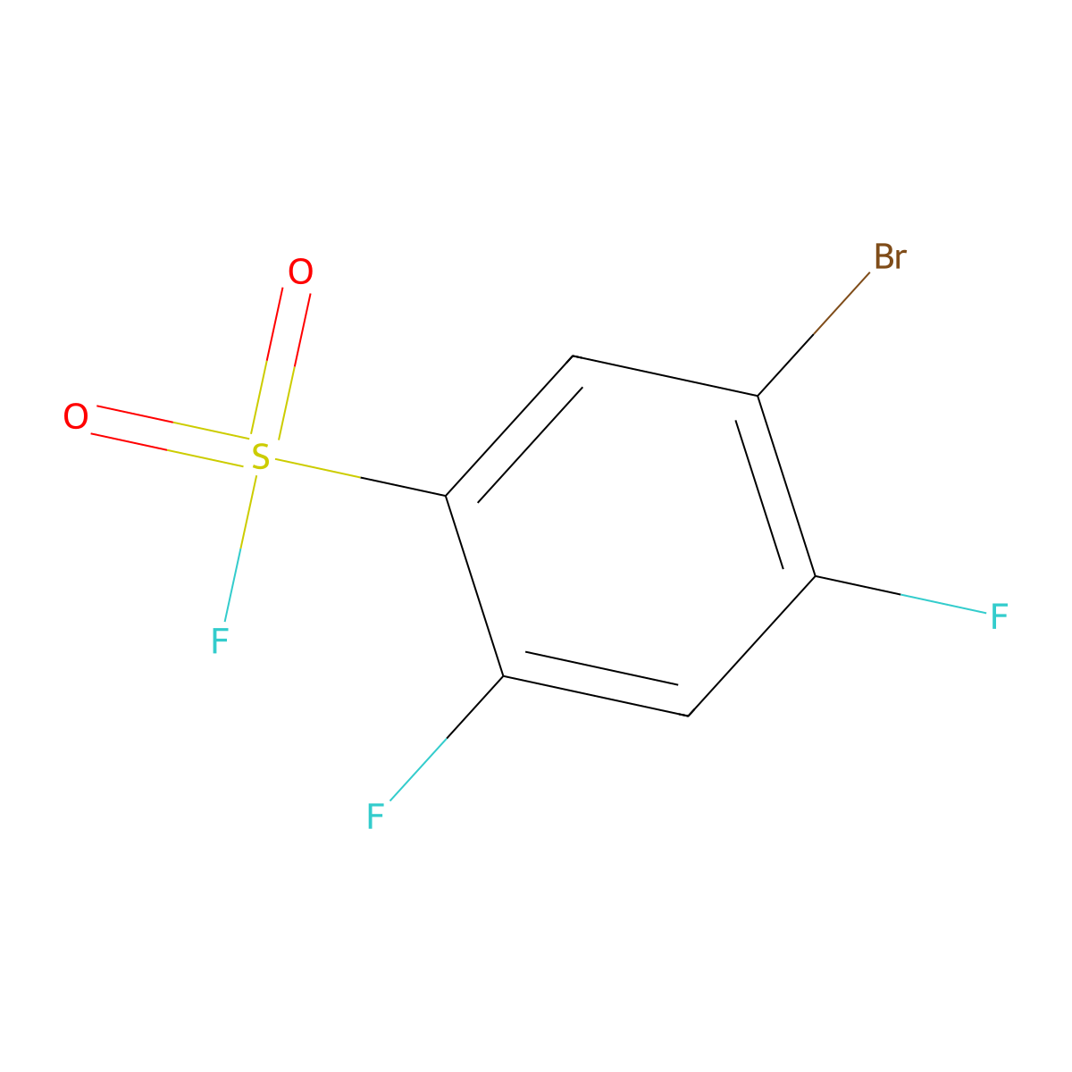 5-Bromo-2,4-difluorobenzene-1-sulfonyl fluoride molecular structure, CAS 1935407-92-3
