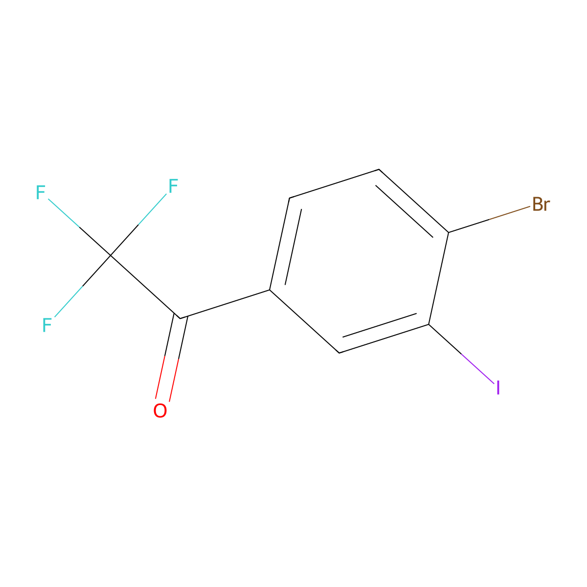 4'-Bromo-3'-iodo-2,2,2-trifluoroacetophenone molecular structure, CAS 1935411-18-9