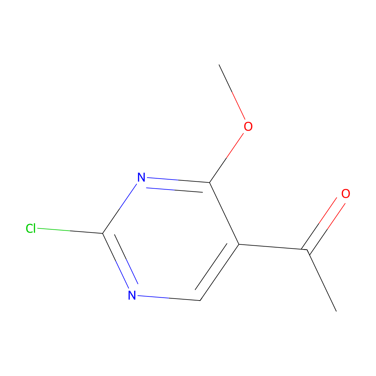 1-(2-Chloro-4-methoxypyrimidin-5-yl)ethanone molecular structure, CAS 1935413-03-8