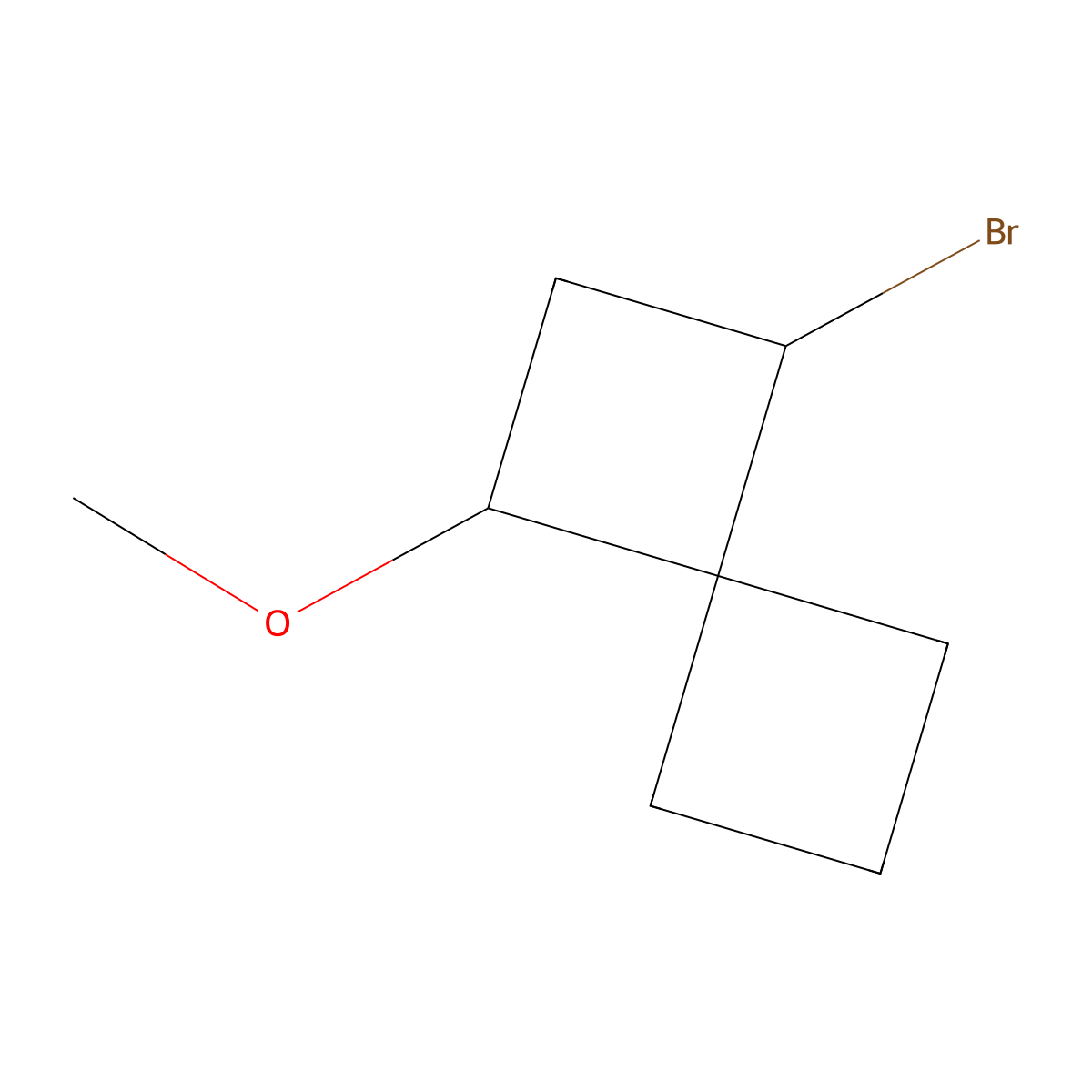 1-Bromo-3-methoxyspiro[3.3]heptane molecular structure, CAS 1935413-32-3
