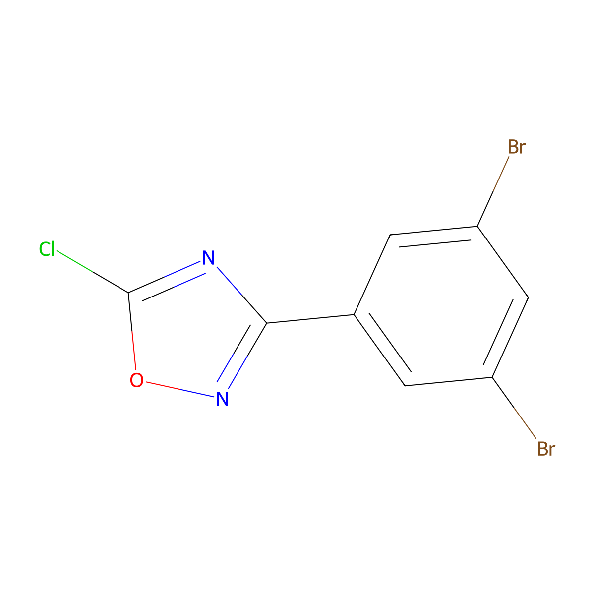 5-Chloro-3-(3,5-dibromophenyl)-1,2,4-oxadiazole molecular structure, CAS 1935414-70-2