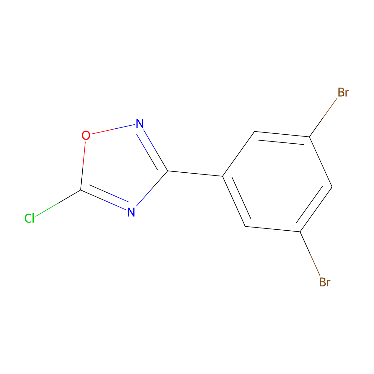 5-Chloro-3-(3,5-dibromophenyl)-1,2,4-oxadiazole molecular structure, CAS 1935414-70-2