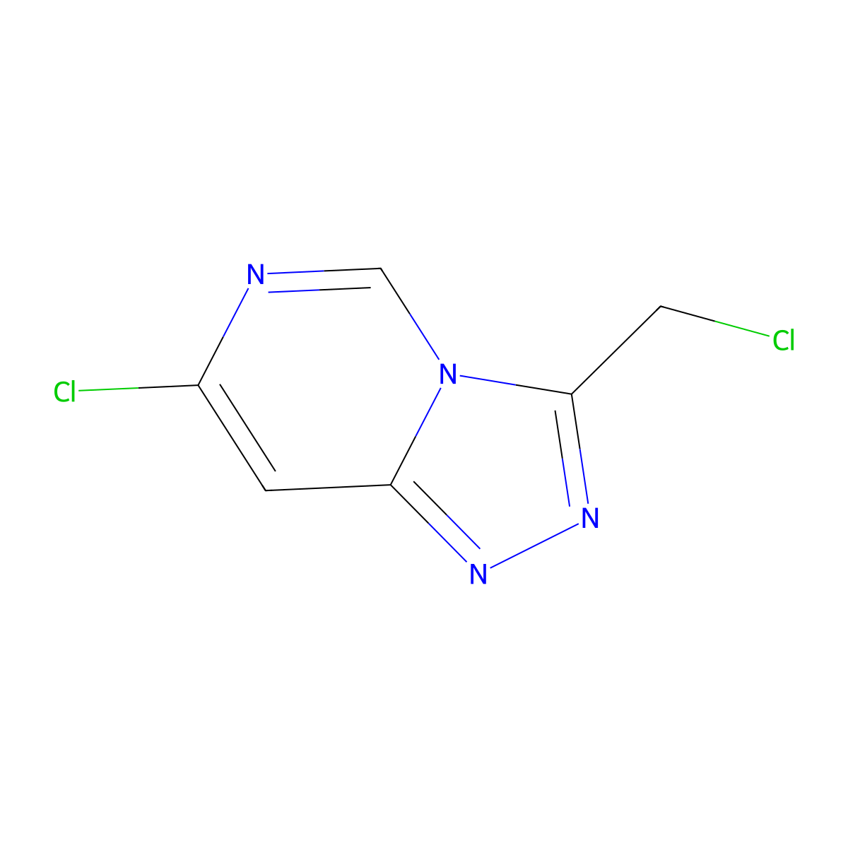 7-Chloro-3-(chloromethyl)-[1,2,4]triazolo[4,3-c]pyrimidine molecular structure, CAS 1935419-04-7