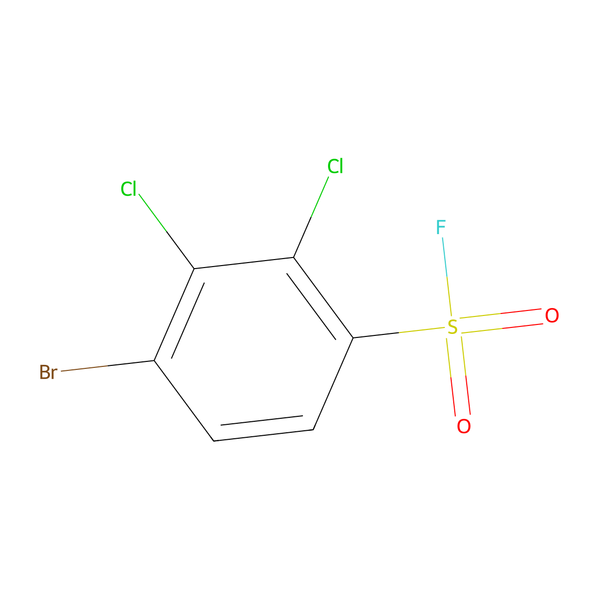 4-Bromo-2,3-dichlorobenzene-1-sulfonyl fluoride molecular structure, CAS 1935421-90-1