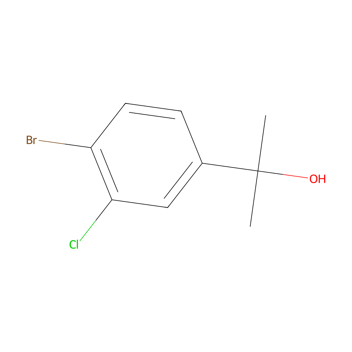 2-(4-Bromo-3-chlorophenyl)propan-2-ol molecular structure, CAS 1935422-49-3