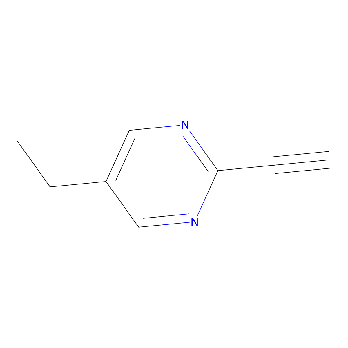5-Ethyl-2-ethynylpyrimidine molecular structure, CAS 1935423-25-8