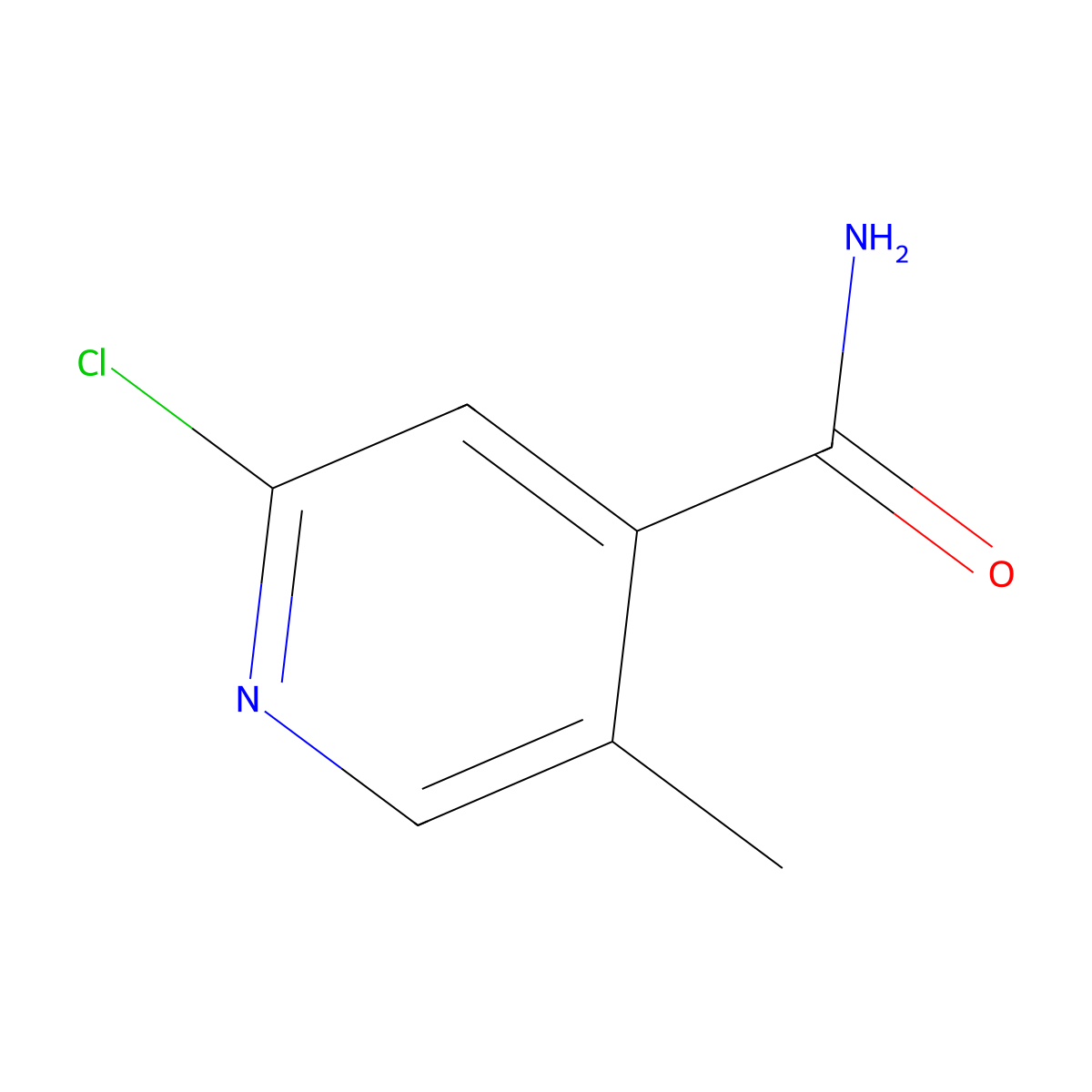 2-Chloro-5-methylisonicotinamide molecular structure, CAS 1935425-91-4